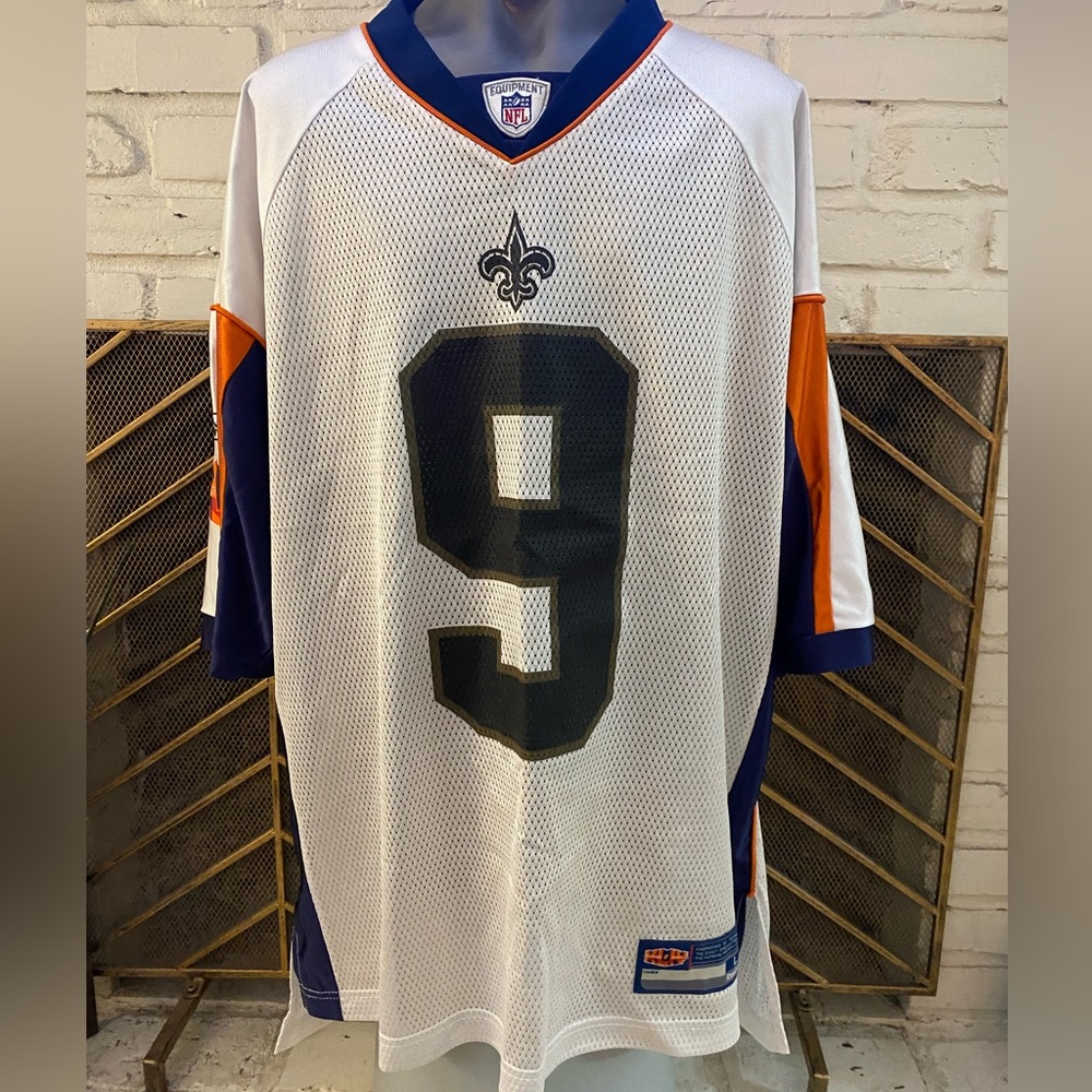 Drew Brees Saints #9 White Reebok On Field Super Bowl XLIV Jersey Size Large